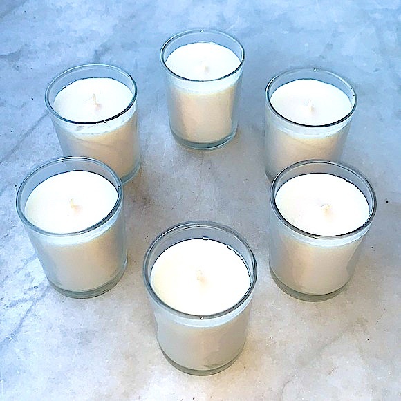 HAVEN STREET CANDLE HARVEST KISS SET OF 6 GLASS VOTIVES RICHLY SCENTED NEW - Picture 2 of 7